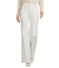 A Loves A High Rise Lattice Pocket Wide Flare Leg Jeans