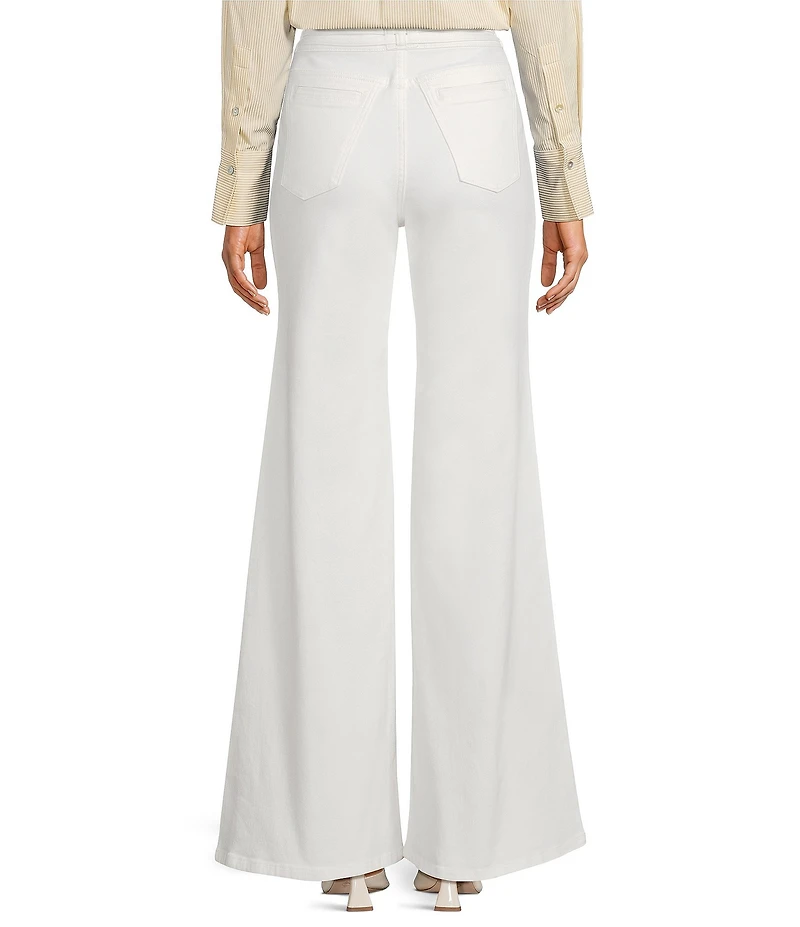 A Loves A High Rise Lattice Pocket Wide Flare Leg Jeans