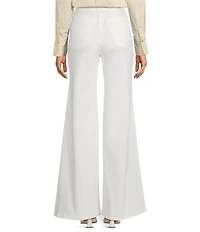 A Loves A High Rise Lattice Pocket Wide Flare Leg Jeans