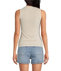 A Loves A Knit Stripe Scoop Neck Sleeveless Tank Top