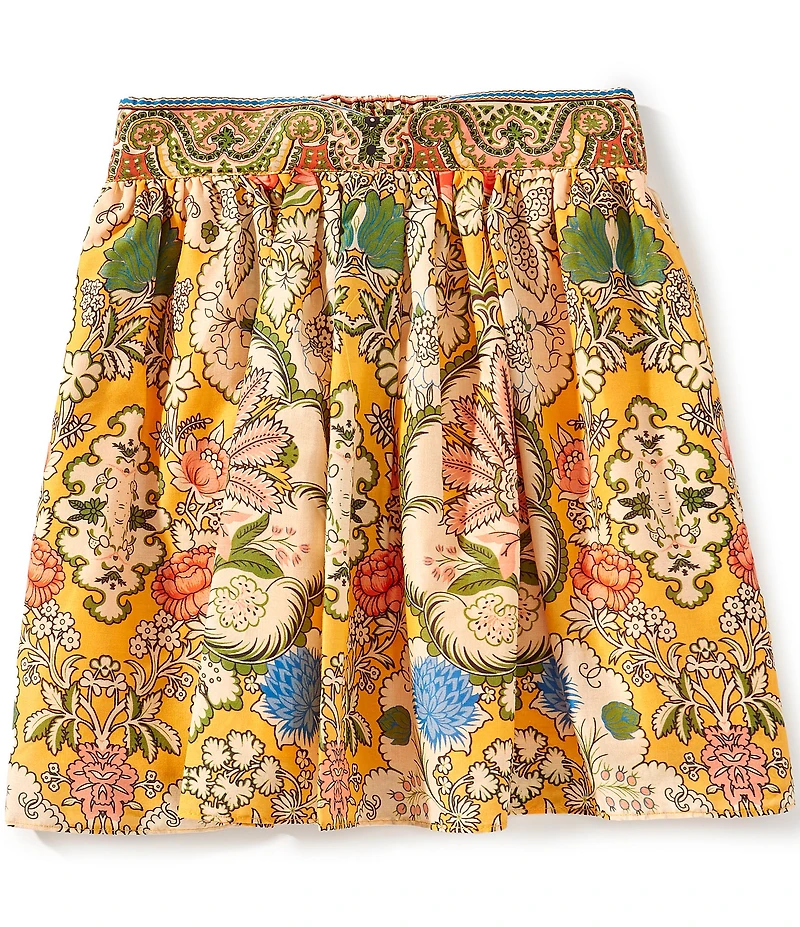 A Loves A Little Girls Floral Printed Mini Skirt
