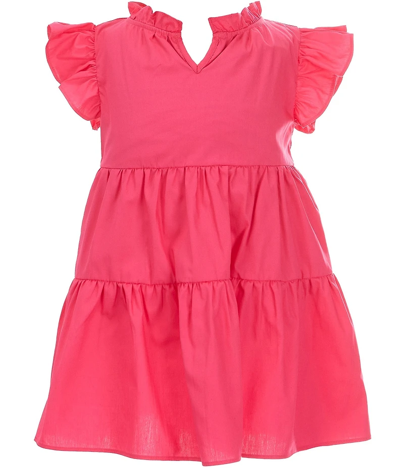 A Loves A Little Girls Ruffle Short Sleeve A-Line Tiered Dress