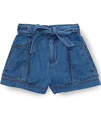 A Loves A Little Girls Belted Denim Shorts