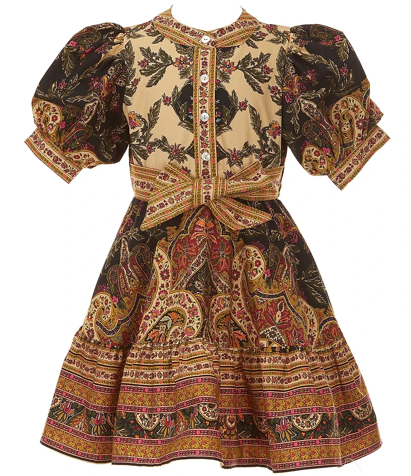 A Loves A Little Girls Bubble Sleeve Dress