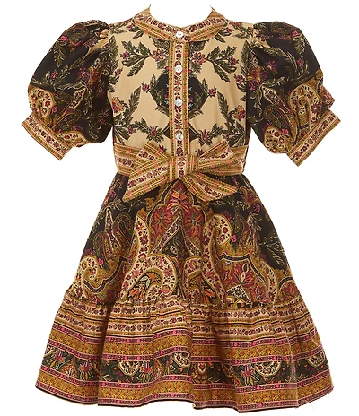A Loves A Little Girls Bubble Sleeve Dress