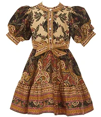 A Loves A Little Girls Bubble Sleeve Dress