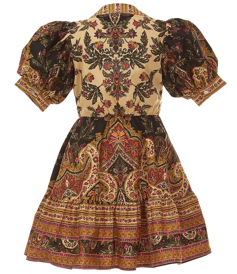 A Loves A Little Girls Bubble Sleeve Dress