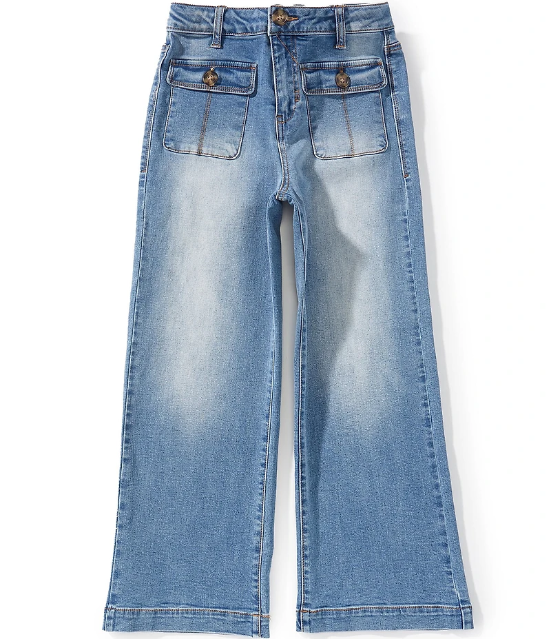 A Loves A Little Girls Denim Patch Pocket Jeans