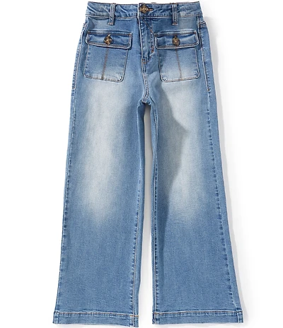 A Loves A Little Girls Denim Patch Pocket Jeans