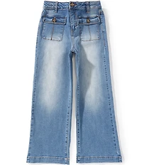 A Loves A Little Girls Denim Patch Pocket Jeans