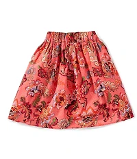 A Loves A Little Girls Floral Dot Printed Mini Skirt