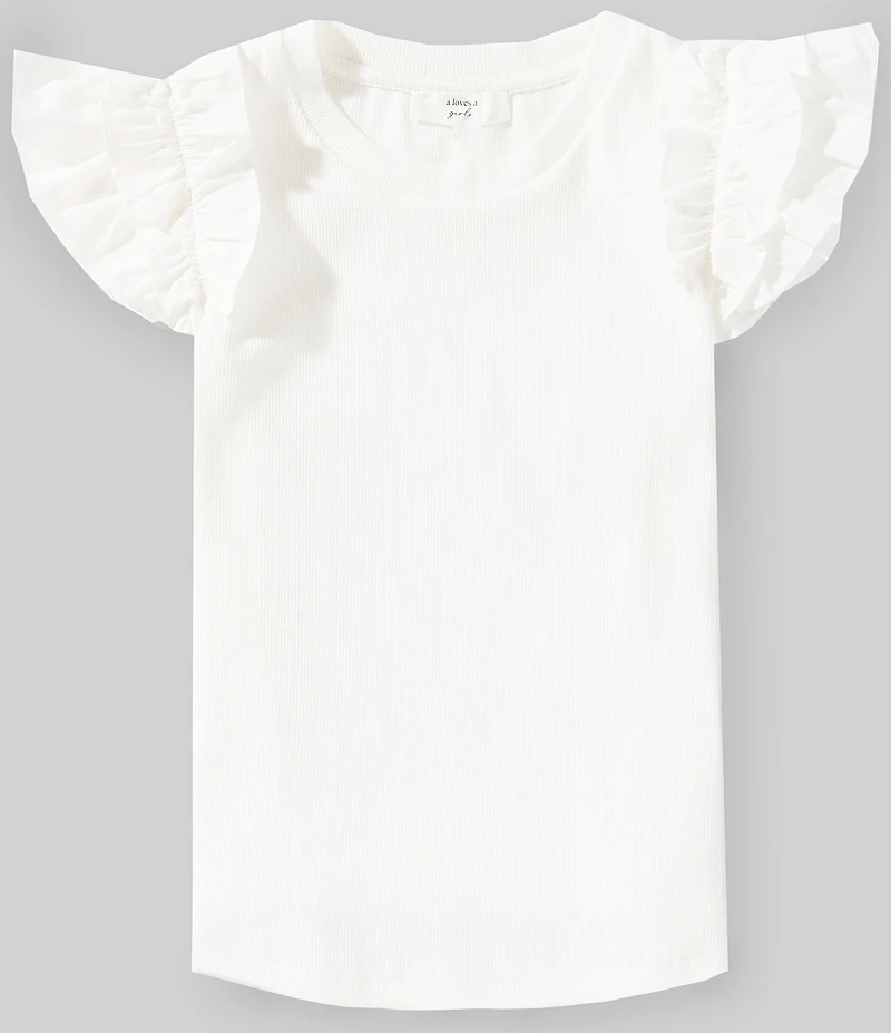 A Loves A Little Girls Flutter Sleeve Tank