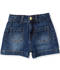 A Loves A Little Girls Front Pocket Denim Short