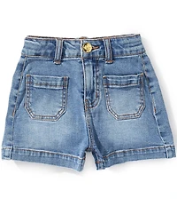 A Loves A Little Girls Front Pocket Denim Short