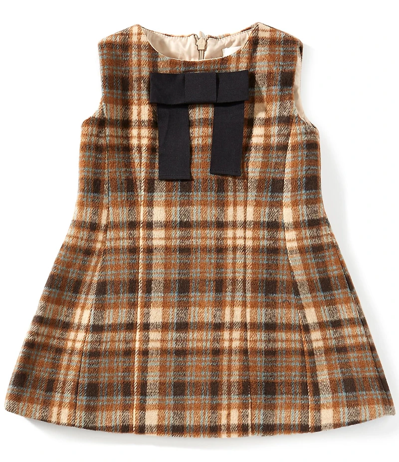 A Loves A Little Girls Plaid Bow A-Line Dress