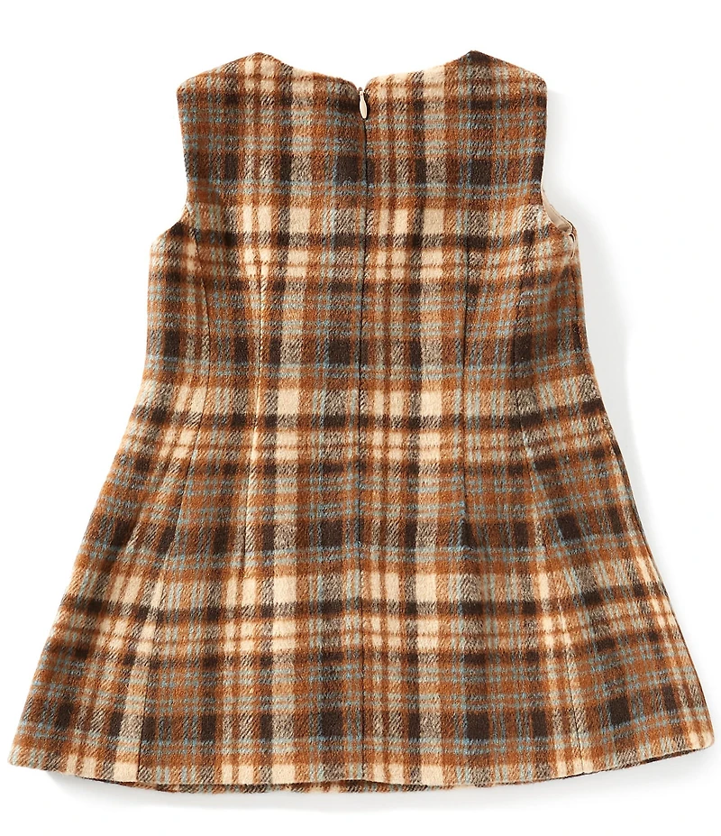 A Loves A Little Girls Plaid Bow A-Line Dress