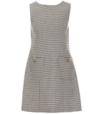A Loves A Little Girls Plaid Sleeveless Embellished Pocket Dress