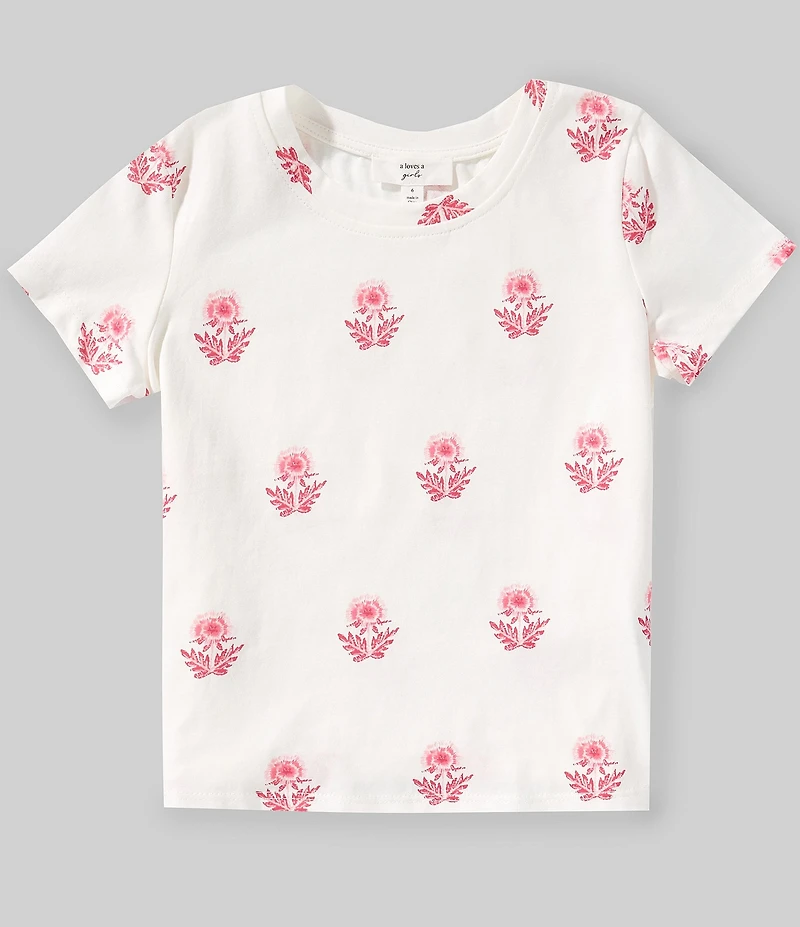 A Loves A Little Girls Printed Knit Tee
