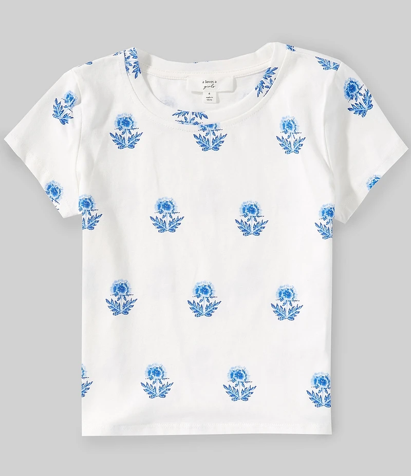A Loves A Little Girls Printed Knit Tee