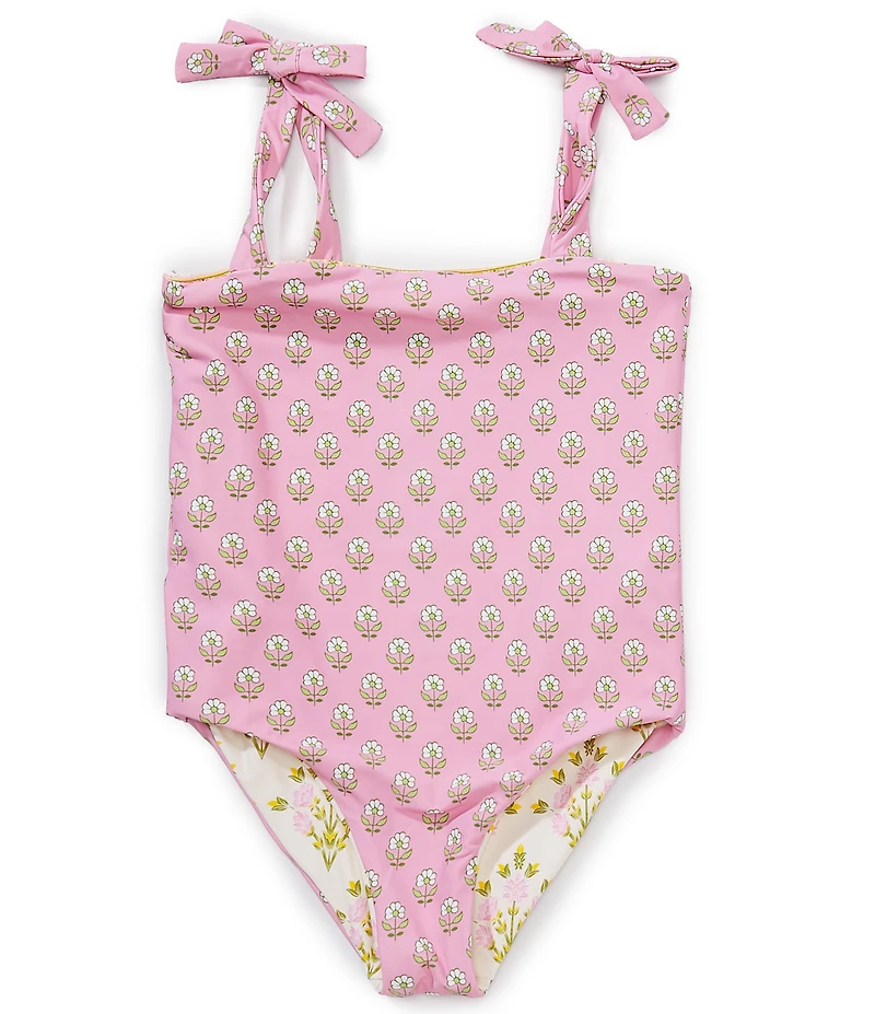 A Loves A Little Girls Reversible Bandeau One-Piece Swimsuit