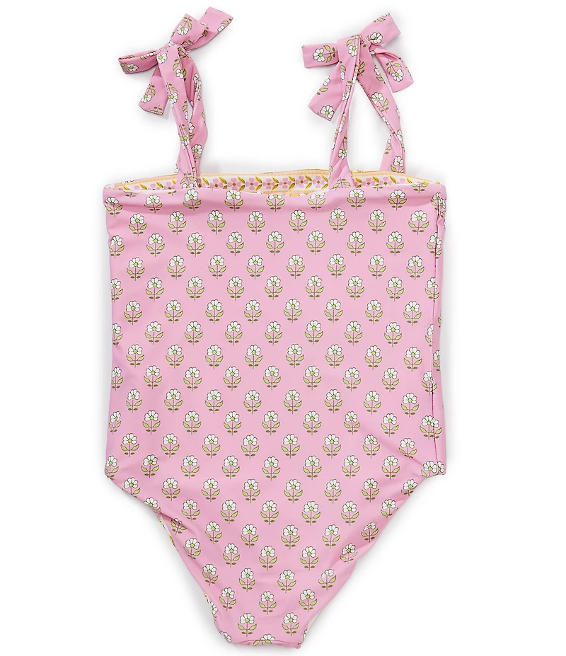 A Loves A Little Girls Reversible Bandeau One-Piece Swimsuit