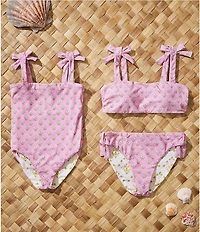 A Loves A Little Girls Reversible Bandeau One-Piece Swimsuit