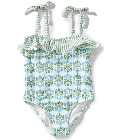 A Loves A Little Girls Ruffle 1-Piece Swimsuit