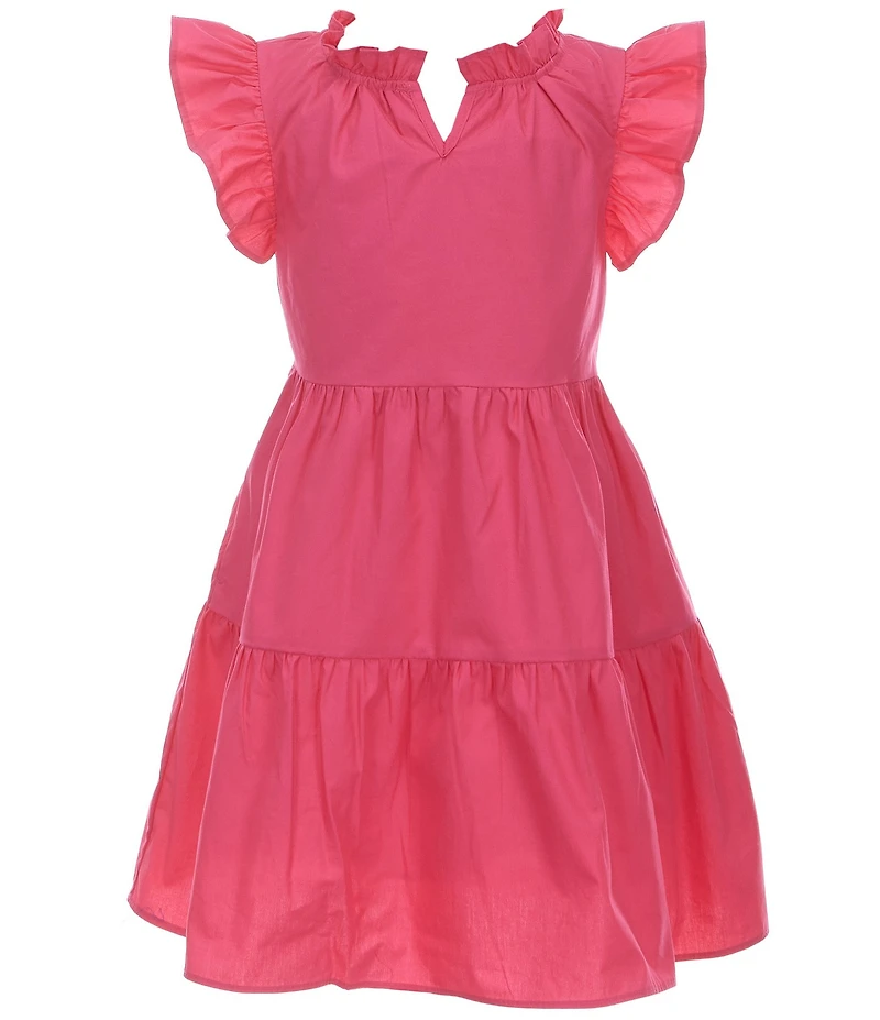 A Loves A Little Girls Ruffle Short Sleeve A-Line Tiered Dress