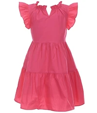 A Loves A Little Girls Ruffle Short Sleeve A-Line Tiered Dress