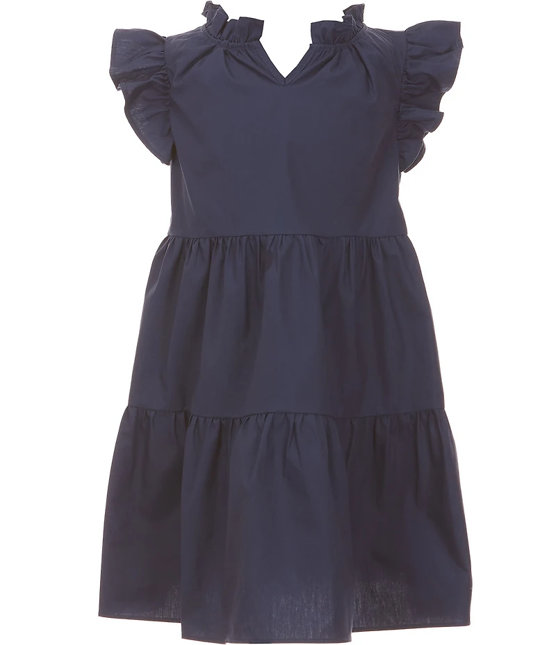 A Loves A Little Girls Ruffle Sleeve Tiered Dress