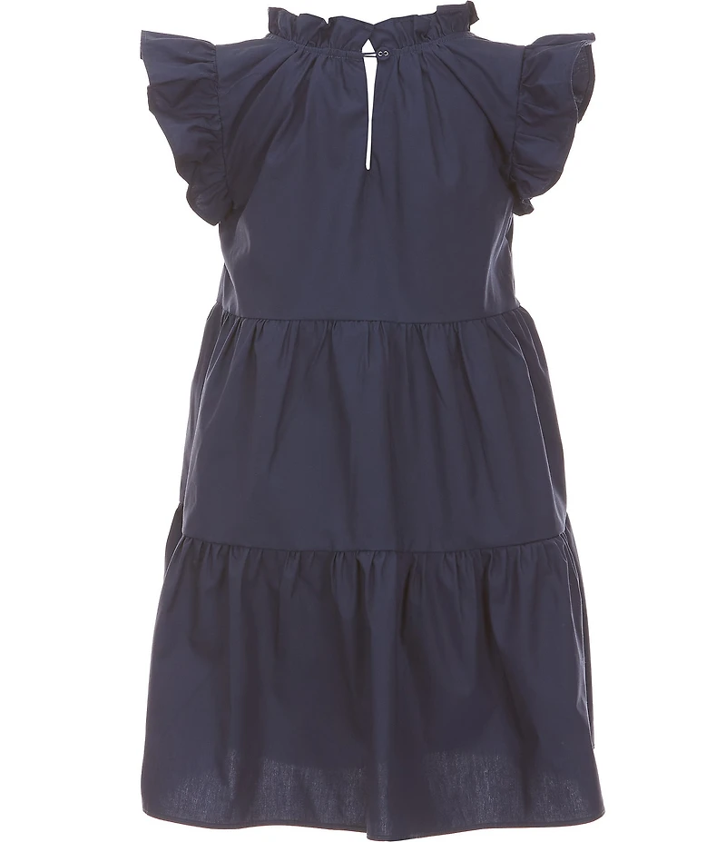 A Loves A Little Girls Ruffle Sleeve Tiered Dress