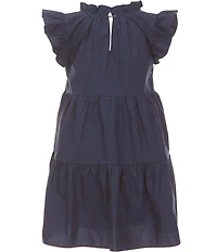 A Loves A Little Girls Ruffle Sleeve Tiered Dress