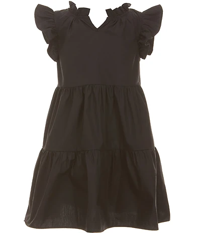 A Loves A Little Girls Ruffle Sleeve Tiered Dress