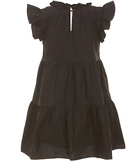A Loves A Little Girls Ruffle Sleeve Tiered Dress
