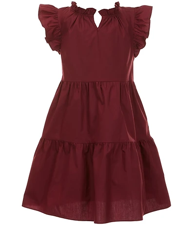 A Loves A Little Girls Ruffle Sleeve Tiered Dress
