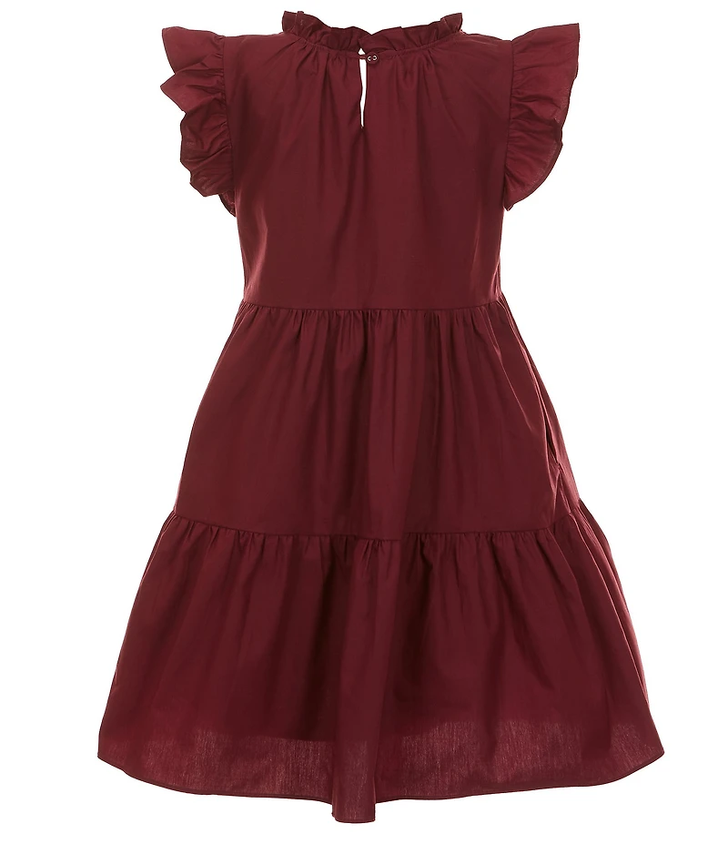 A Loves A Little Girls Ruffle Sleeve Tiered Dress