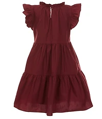 A Loves A Little Girls Ruffle Sleeve Tiered Dress