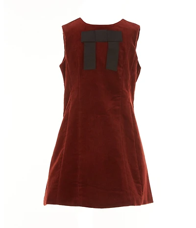 A Loves A Little Girls Sleeveless Bow Front Dress