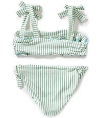 A Loves A Little Girls Tie Shoulder Reversible 2-Piece Swimsuit