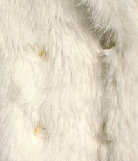 A Loves A Oversized Long Faux Fur Double Breasted Notch Lapel Coat