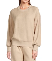 A Loves A Quilted Coordinating Crew Neck Dropped Shoulder Long Sleeve Sweatshirt