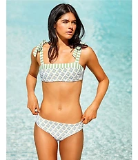 A Loves A Reversible Sunshine Ditzy Classic Hipster Swim Bottom