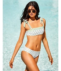 A Loves A Reversible Sunshine Ditzy Classic Hipster Swim Bottom