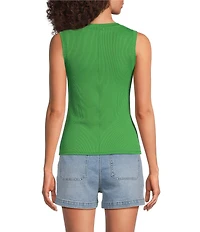 A Loves A Ribbed Knit Scoop Neck Sleeveless Tank