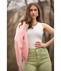 A Loves A Ribbed Knit Scoop Neck Sleeveless Tank