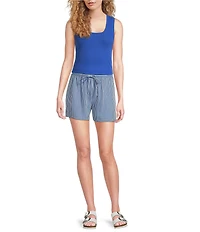 A Loves A Ribbed Knit Scoop Neck Sleeveless Tank