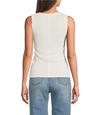 A Loves A Ribbed Knit Scoop Neck Sleeveless Tank