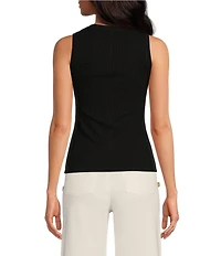 A Loves A Ribbed Knit Scoop Neck Sleeveless Tank