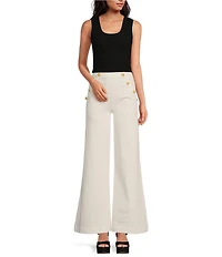 A Loves A Ribbed Knit Scoop Neck Sleeveless Tank