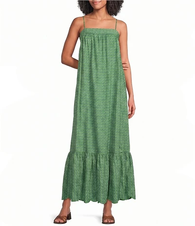 A Loves A Square Neck Sleeveless Cotton Maxi Dress
